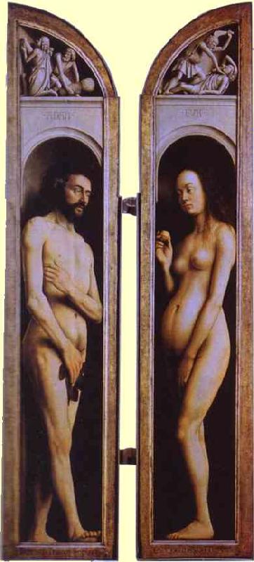 Jan Van Eyck Adam and Eve